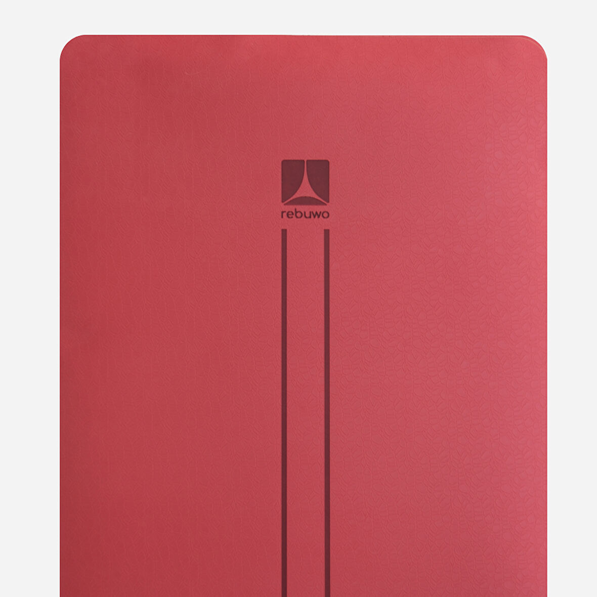 Rebuwo Çift Çizgi Tasarımlı Armonia Collection Yoga Pilates Matı 6mm Kaymaz Hafif Taşınabilir - Bordo